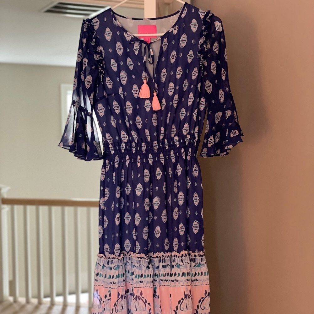 Lilly Pulitzer Maxi Dress Flowy Size Four